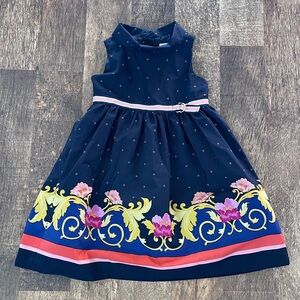 EUC Janie and Jack Equestrian Scarf Print Dress